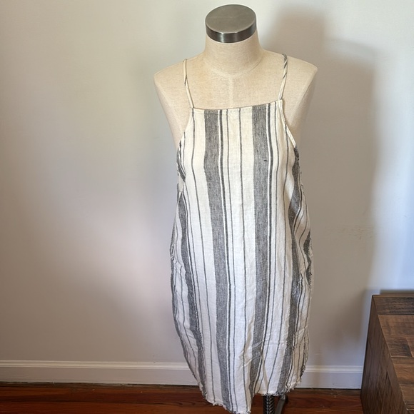 Linen Cloth and Stone vertical stripe dress - Picture 1 of 5